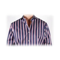 Poggianti 1985 - Multicolor Soft Collar Shirt - Handmade in Italy - New Luxury Exclusive Collection - Avvenice