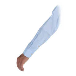 Poggianti 1985 - Plain Light Blue Shirt with Soft Collar - Handmade in Italy - New Luxury Exclusive Collection - Avvenice