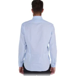 Poggianti 1985 - Plain Light Blue Shirt with Soft Collar - Handmade in Italy - New Luxury Exclusive Collection - Avvenice