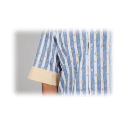 Poggianti 1985 - Short Sleeve Fantasy Shirt - Handmade in Italy - New Luxury Exclusive Collection - Avvenice