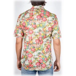 Poggianti 1985 - Short Sleeve Fancy Shirt French Collar - Handmade in Italy - New Luxury Exclusive Collection - Avvenice