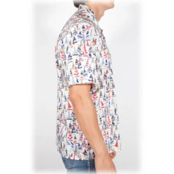 Poggianti 1985 - Short Sleeve Fantasy Shirt - Handmade in Italy - New Luxury Exclusive Collection - Avvenice