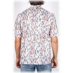 Poggianti 1985 - Short Sleeve Fantasy Shirt - Handmade in Italy - New Luxury Exclusive Collection - Avvenice