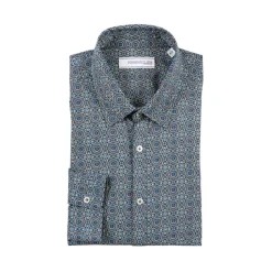 Poggianti 1985 - Small Collar Patterned Shirt - Handmade in Italy - New Luxury Exclusive Collection - Avvenice
