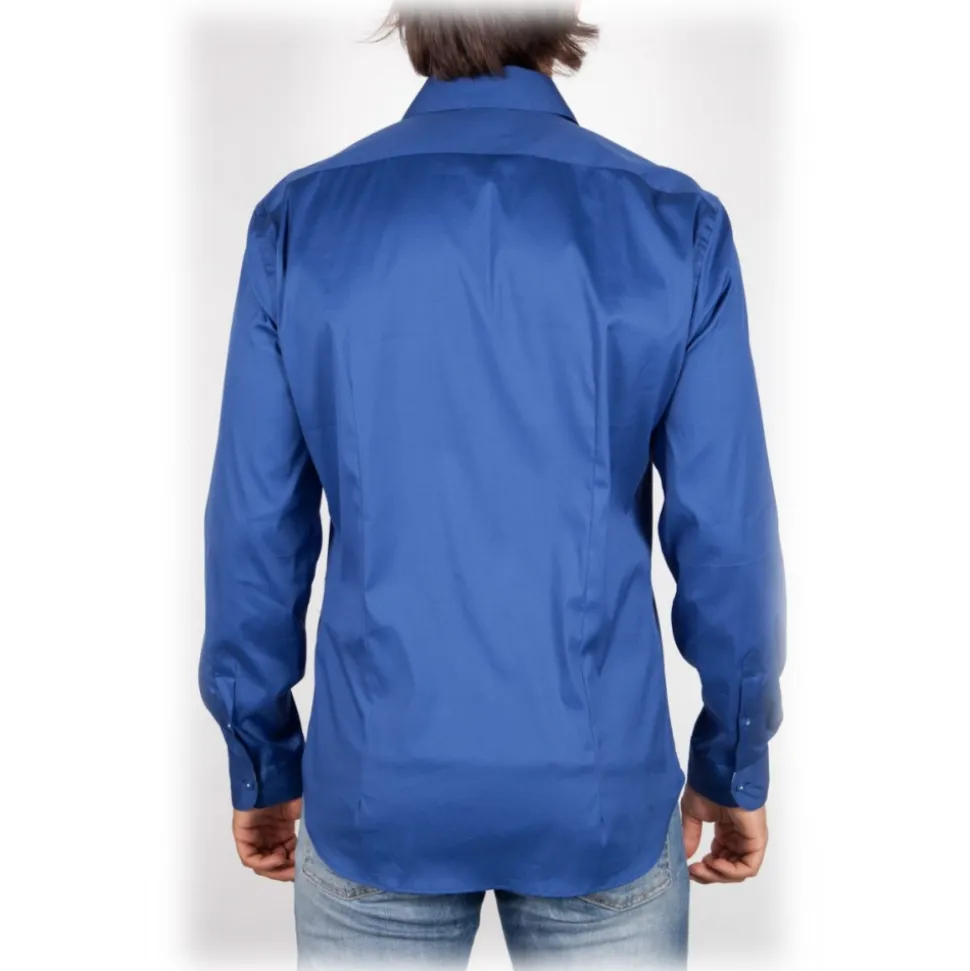 Poggianti 1985 - Solid Color Italian Collar Shirt - Handmade in Italy - New Luxury Exclusive Collection - Avvenice