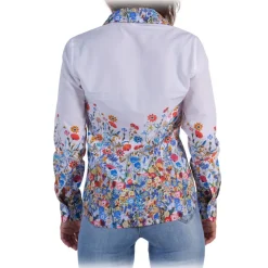 Poggianti 1985 - White Floral Shirt with Soft Collar - Handmade in Italy - New Luxury Exclusive Collection - Avvenice