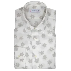 Poggianti 1985 - White Floral Shirt with Soft Collar - Handmade in Italy - New Luxury Exclusive Collection - Avvenice