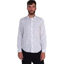 Poggianti 1985 - White Floral Shirt with Soft Collar - Handmade in Italy - New Luxury Exclusive Collection - Avvenice