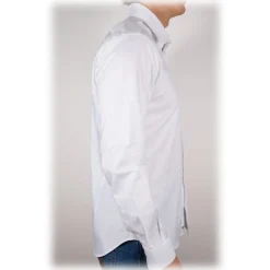 Poggianti 1985 - White Oxford Shirt Italian Collar - Handmade in Italy - New Luxury Exclusive Collection - Avvenice