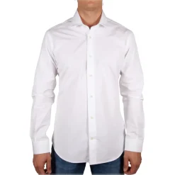 Poggianti 1985 - White Poplin Shirt Italian Collar - Handmade in Italy - New Luxury Exclusive Collection - Avvenice