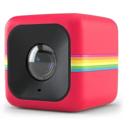 Polaroid - Polaroid Cube+ Live Streaming Wi-Fi Mini Lifestyle Action Camera - Full HD 1440p - Action Sports Cameras - Red - Avvenice