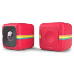 Polaroid - Polaroid Cube+ Live Streaming Wi-Fi Mini Lifestyle Action Camera - Full HD 1440p - Action Sports Cameras - Red - Avvenice