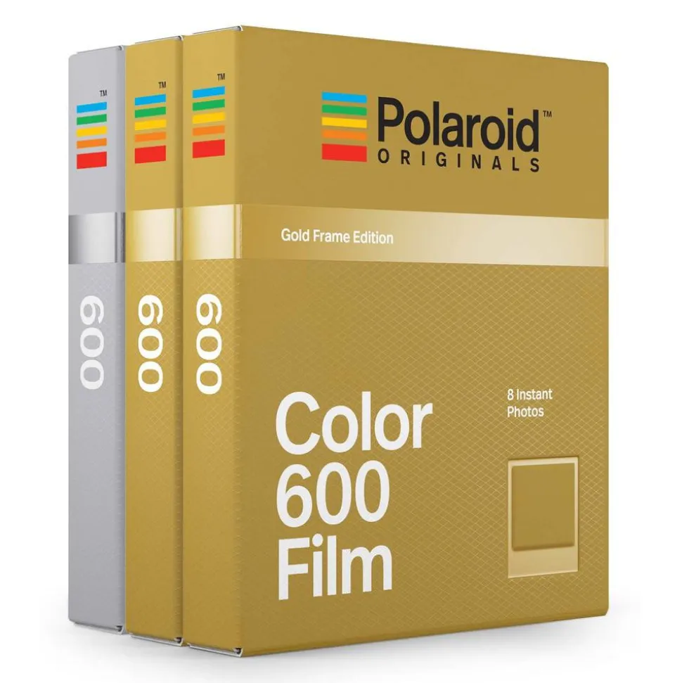 Polaroid Originals - Color Film for 600 - Gold & Silver Frame - Film for Polaroid Originals 600 Cameras - OneStep 2 - Avvenice