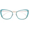 Pomellato - Butterfly Optical Glasses - Blue Gold - Pomellato Eyewear - Avvenice