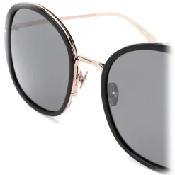 Pomellato - Oversized Round Sunglasses - Black - Pomellato Eyewear - Avvenice