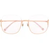 Pomellato - Square Oversize Glasses - Clear Gold - Pomellato Eyewear - Avvenice