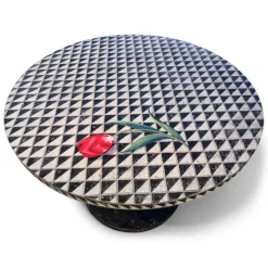 Porte Italia Interiors - Santo Stefano Table - Checkered Decoration - Table - Sea Foam Table - Avvenice