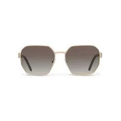 Prada - Geometric Shape Sunglasses - Shaded Anthracite Pale Gold - Prada Collection - Sunglasses - Prada Eyewear - Avvenice