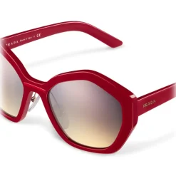 Prada - Oversized Sunglasses - Ruby Red - Prada Collection - Sunglasses - Prada Eyewear - Avvenice