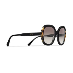 Prada - Oversized Sunglasses - Black + Medium Tortoiseshell - Prada Collection - Sunglasses - Prada Eyewear - Avvenice