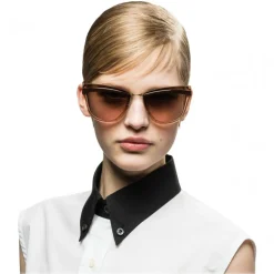 Prada - Prada Cinéma - Cocoa & Pale Gold Cat Eye Sunglasses - Prada Cinéma Collection - Sunglasses - Prada Eyewear - Avvenice