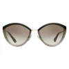 Prada - Prada Cinéma - Gray Crystal Oval Sunglasses - Prada Cinéma Collection - Sunglasses - Prada Eyewear - Avvenice