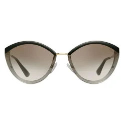 Prada - Prada Cinéma - Gray Crystal Oval Sunglasses - Prada Cinéma Collection - Sunglasses - Prada Eyewear - Avvenice