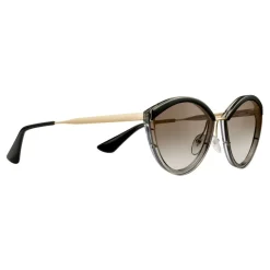 Prada - Prada Cinéma - Gray Crystal Oval Sunglasses - Prada Cinéma Collection - Sunglasses - Prada Eyewear - Avvenice
