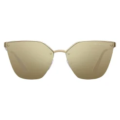 Prada - Prada Cinéma - Pale Gold Irregular Cat Eye Sunglasses - Prada Cinéma Collection - Sunglasses - Prada Eyewear - Avvenice