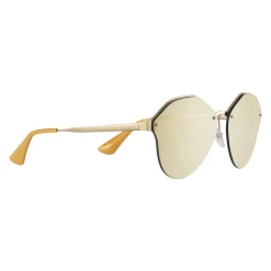 Prada - Prada Cinéma - Pale Gold Irregular Sunglasses - Prada Cinéma Collection - Sunglasses - Prada Eyewear - Avvenice