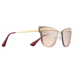 Prada - Prada Cinéma - Pale Rose Gold Sand Cat Eye Sunglasses - Prada Cinéma Collection - Sunglasses - Prada Eyewear - Avvenice