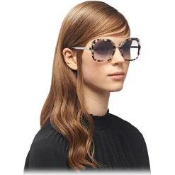 Prada - Prada Cinéma - Square Sunglasses - Chalky White Tortoiseshell - Prada Collection - Sunglasses - Prada Eyewear - Avvenice