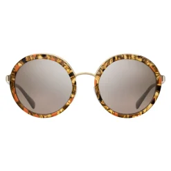 Prada - Prada Cinéma - Striped Papaya Round Sunglasses - Prada Cinéma Collection - Sunglasses - Prada Eyewear - Avvenice