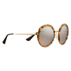 Prada - Prada Cinéma - Striped Papaya Round Sunglasses - Prada Cinéma Collection - Sunglasses - Prada Eyewear - Avvenice