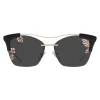 Prada - Prada Collection - Black and Gold Cat Eye Sunglasses - Prada Collection - Sunglasses - Prada Eyewear - Avvenice