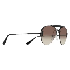 Prada - Prada Collection - Black Aviator Top Bar Sunglasses - Prada Collection - Sunglasses - Prada Eyewear - Avvenice