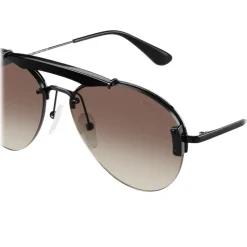 Prada - Prada Collection - Black Aviator Top Bar Sunglasses - Prada Collection - Sunglasses - Prada Eyewear - Avvenice