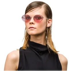 Prada - Prada Collection - Silver Oval Sunglasses - Prada Collection - Sunglasses - Prada Eyewear - Avvenice