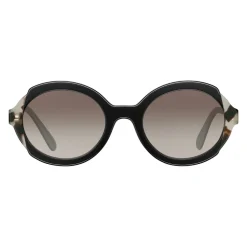 Prada - Prada Collection - Black Astral Talc Tortoise Round Sunglasses - Alternative Fit - Sunglasses - Prada Eyewear - Avvenice