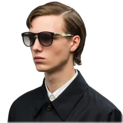Prada - Prada Collection - Black Square Rounded Sunglasses - Prada Collection - Sunglasses - Prada Eyewear - Avvenice