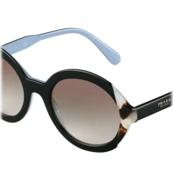 Prada - Prada Collection - Black Astral Talc Tortoise Round Sunglasses - Prada Collection - Sunglasses - Prada Eyewear - Avvenice