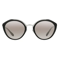 Prada - Prada Collection - Black and White Round Cat Eye Sunglasses - Prada Collection - Sunglasses - Prada Eyewear - Avvenice