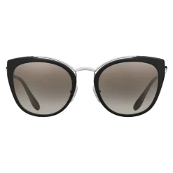 Prada - Prada Collection - Black and White Round Cat Eye Sunglasses - Prada Collection - Sunglasses - Prada Eyewear - Avvenice