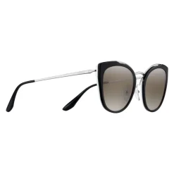 Prada - Prada Collection - Black and White Round Cat Eye Sunglasses - Prada Collection - Sunglasses - Prada Eyewear - Avvenice