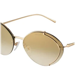 Prada - Prada Collection - Gold Oval Sunglasses - Prada Collection - Sunglasses - Prada Eyewear - Avvenice