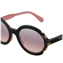 Prada - Prada Collection - Black Begonia Turtle Round Sunglasses - Alternative Fit - Sunglasses - Prada Eyewear - Avvenice