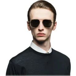 Prada - Prada Collection - Gold Palladium Square Aviator Sunglasses - Prada Collection - Sunglasses - Prada Eyewear - Avvenice