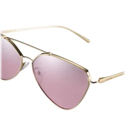 Prada - Prada Collection - Pale Gold Cat Eye Flat Sunglasses - Prada Collection - Sunglasses - Prada Eyewear - Avvenice