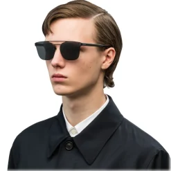 Prada - Prada Collection - Black Square Top Bar Sunglasses - Prada Collection - Sunglasses - Prada Eyewear - Avvenice