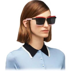 Prada - Prada Duple - Rectangular Sunglasses - Red Pink - Prada Collection - Sunglasses - Prada Eyewear - Avvenice